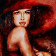 Схема вышивки «девушка»