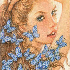 Схема вышивки «девушка»