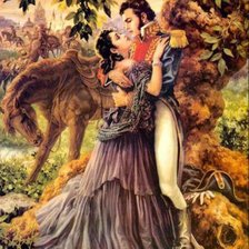 Схема вышивки «влюбленная пара»