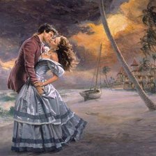 Схема вышивки «влюбленная пара»