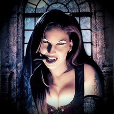 Схема вышивки «вампирша»