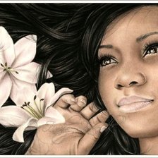 Схема вышивки «девушка»