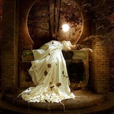 девушка в белом