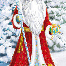 Схема вышивки «дед мороз»