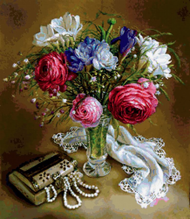 натюрморт - букет, цветы, природа, , романтика, натюрморт - предпросмотр