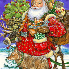 Схема вышивки «санта»