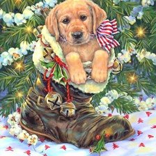 Схема вышивки «щенок»