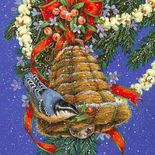 Схема вышивки «птичка»