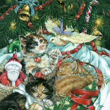 Схема вышивки «кошечки»