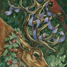 Схема вышивки «олень»