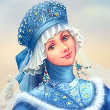 Схема вышивки «Снегурочка»