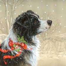 Схема вышивки «собачка»