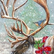 Схема вышивки «олень»