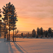 Схема вышивки «зимний вечер»