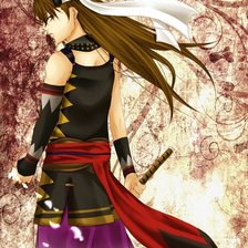 Схема вышивки «самурай»