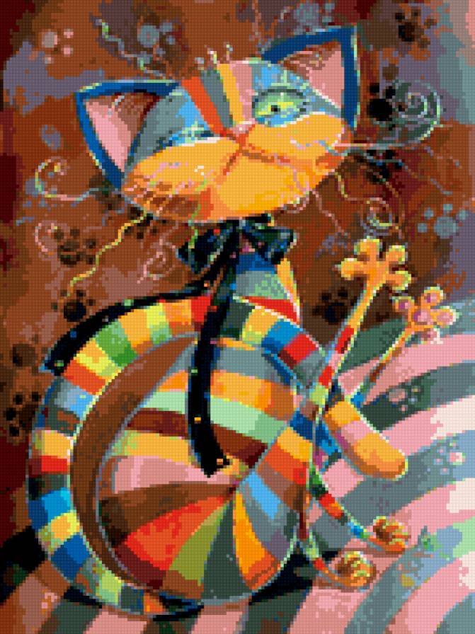 Котик - юмор, кот, котэ, цвет - предпросмотр