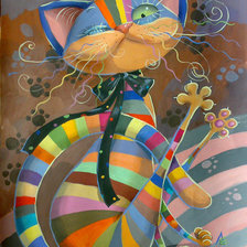 Схема вышивки «Котик»