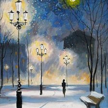 Схема вышивки «Зимний парк»