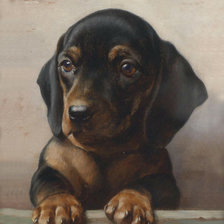 Схема вышивки «таксенок»