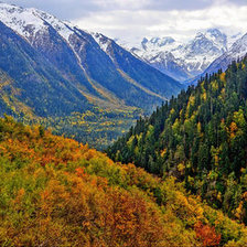 Схема вышивки «горы»