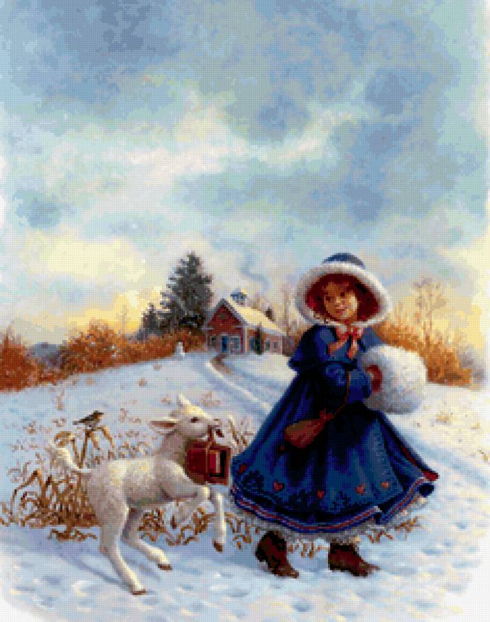 рождество - рождество, девочка - предпросмотр