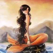 Схема вышивки «русалка»