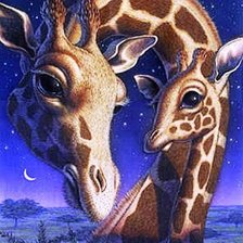 Схема вышивки «жирафы»
