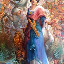 Схема вышивки «дева Годива»