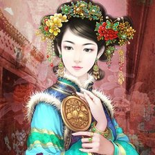 Схема вышивки «японка»