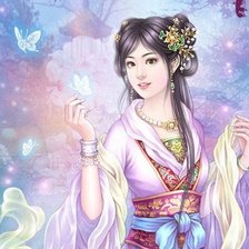 Схема вышивки «японка»