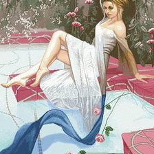 Схема вышивки «дамата с рози»