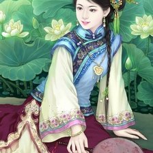 Схема вышивки «японка»