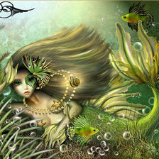 Схема вышивки «русалка»