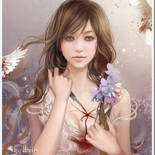 Схема вышивки «девушка»