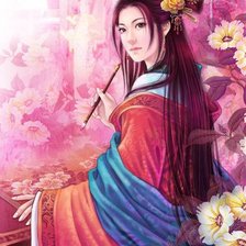 Схема вышивки «японка»