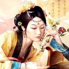 Схема вышивки «японка»