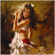 Схема вышивки «девушка»