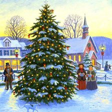 Схема вышивки «Рождественская ель»