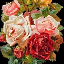 Схема вышивки «розы»