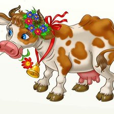 Схема вышивки «Бурёнка»