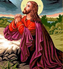 Схема вышивки «молещия се Исус»