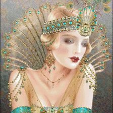 Схема вышивки «Царица павлин»