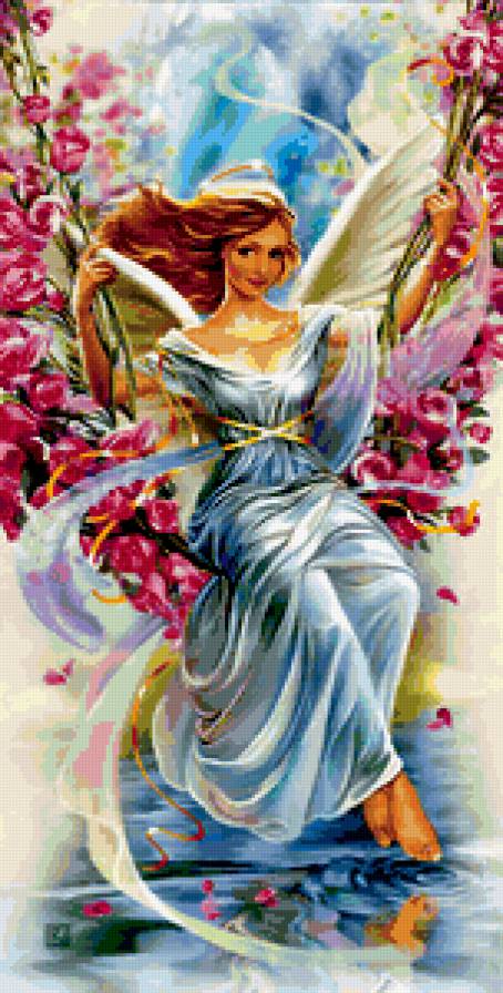 ангел - ангел, девушка, качели - предпросмотр