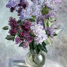 Схема вышивки «сирень»