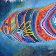 Схема вышивки «рыба мини»