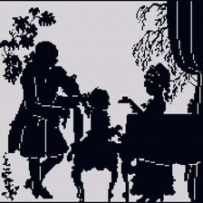 Схема вышивки «домашний концерт»