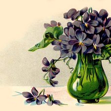 Схема вышивки «фиалки»