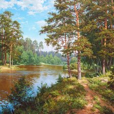 Схема вышивки «лесной пейзаж»