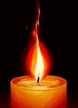 Схема вышивки «мотылек и свеча»