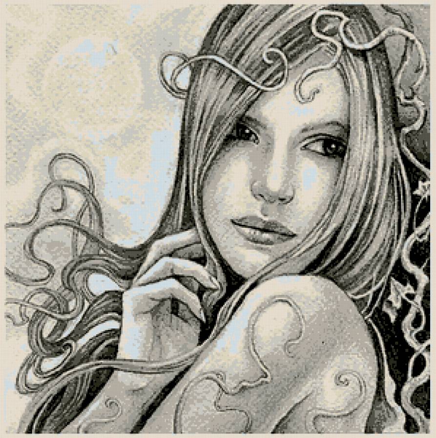 девушка - девушка, женщина, женский образ, монохром, она, черно-белое - предпросмотр